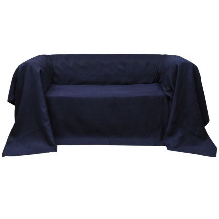 Husa din velur micro-fibra pentru canapea, bleumarin, 270 x 350 cm