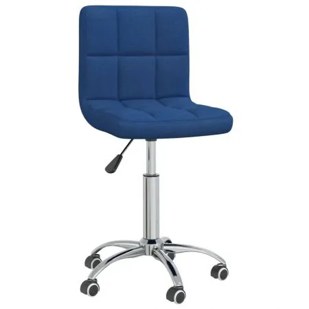  Scaun de bucătărie pivotant, albastru, material textil