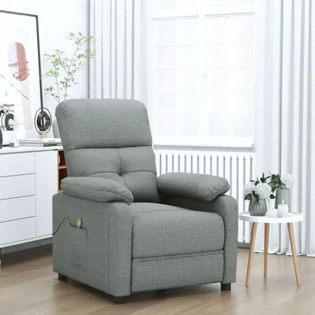  Fotoliu de masaj, gri închis, material textil
