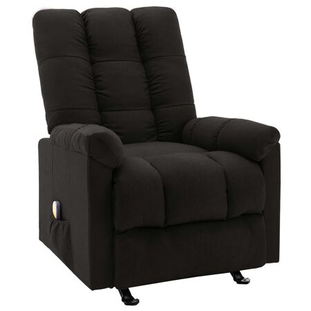  Fotoliu de masaj rabatabil, negru, material textil