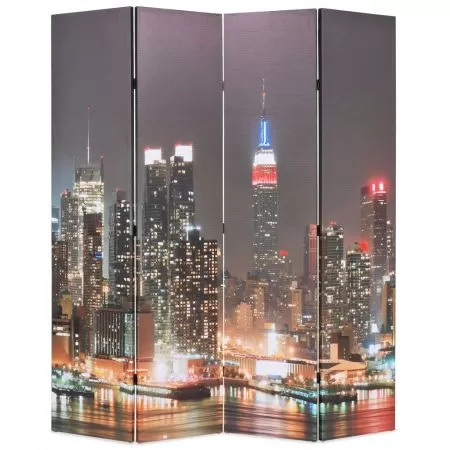  Paravan cameră pliabil 160 x 170 cm, New York pe timp de noapte