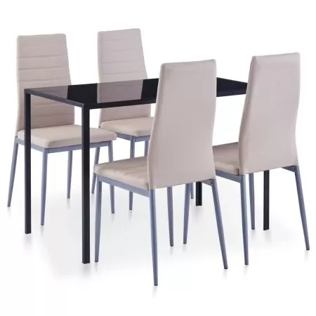  Set mobilier de bucătărie, 5 piese, cappuccino