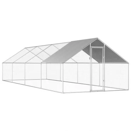  Coteț de păsări pentru exterior, 2,75x8x1,92m, oțel galvanizat  