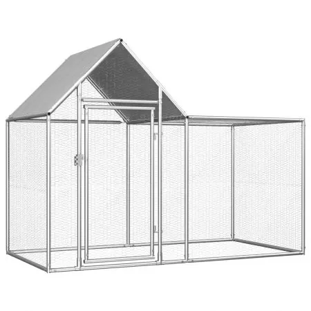 Coteț pentru păsări, 2 x 1 x 1,5 m, oțel galvanizat