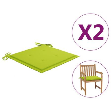 Perne scaun de gradina 2 buc., verde deschis, 50 x 50 x 3 cm