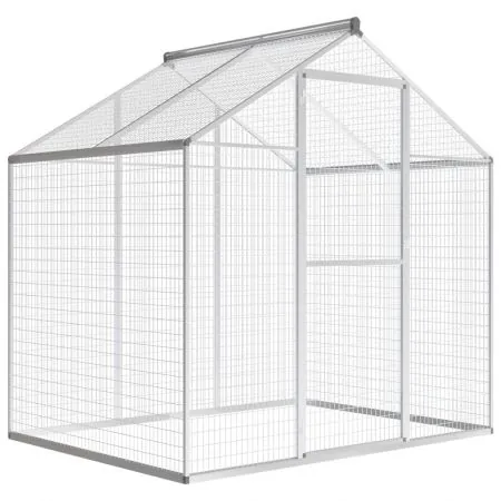  Coteț păsări pentru exterior, aluminiu, 178 x 122 x 194 cm