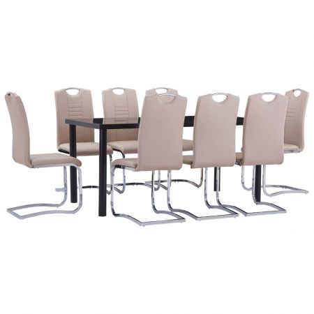 Set mobilier bucatarie, 9 piese, cappuccino, 80 x 80 x 75 cm