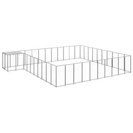  Padoc pentru câini, negru, 31,46 m², oțel  