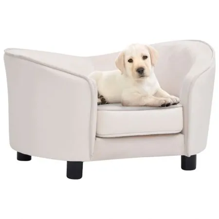 Canapea pentru caini crem 69x49x40 cm, crem