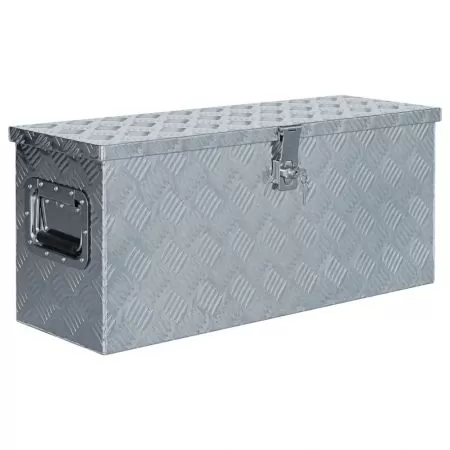  Cutie din aluminiu, 76,5 x 26,5 x 33 cm, argintiu