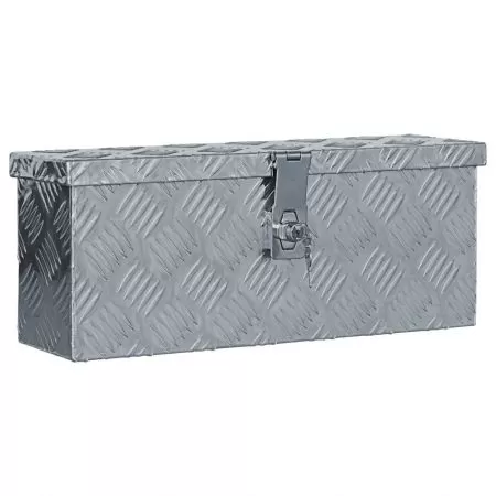  Cutie din aluminiu, 48,5 x 14 x 20 cm, argintiu