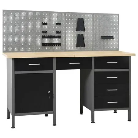  Banc de lucru cu patru panouri de perete