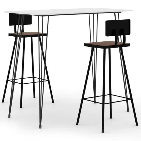  Set mobilier de bar, 3 piese, alb