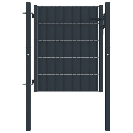 Poarta de gard, antracit, 100 x 81 cm