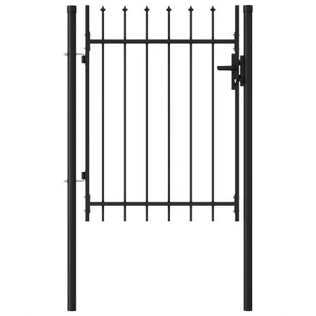 Poarta de gard, negru, 1 x 1.2 m