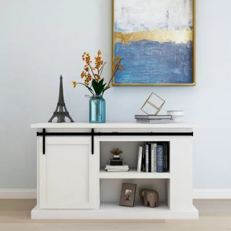  Set glisare ușă mini pentru dulap, oțel carbon, 122 cm