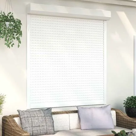 Oblon rulant, alb, 140 x 150 cm, aluminiu