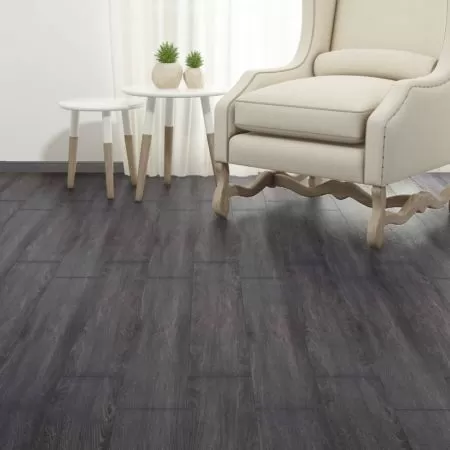  Plăci de pardoseală autoadezive, negru și alb 5,21 m², 2 mm PVC