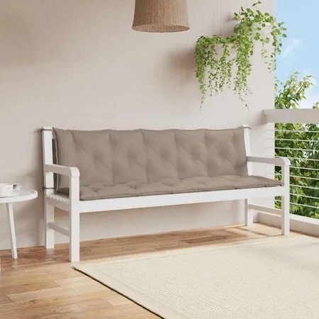  Pernă bancă de grădină, taupe, 180x(50+50)x7cm, material oxford