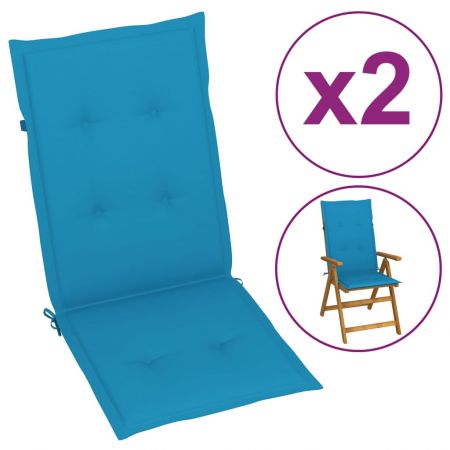 Perne scaun de gradina, albastru, 120 x 50 x 3 cm