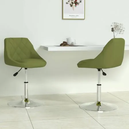 Set 2 bucati scaune de bucatarie pivotante, verde deschis