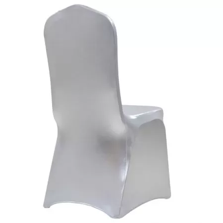 Set 25 bucati huse elastice pentru scaun, argintiu