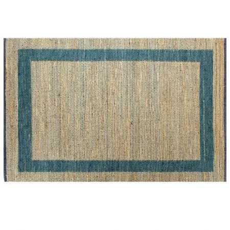 Covor manual, albastru, 120 x 180 cm