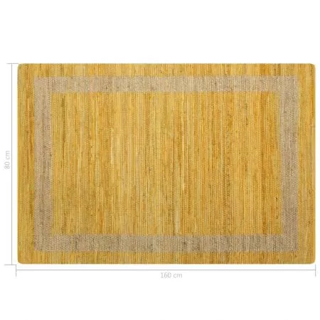 Covor manual, galben, 120 x 180 cm