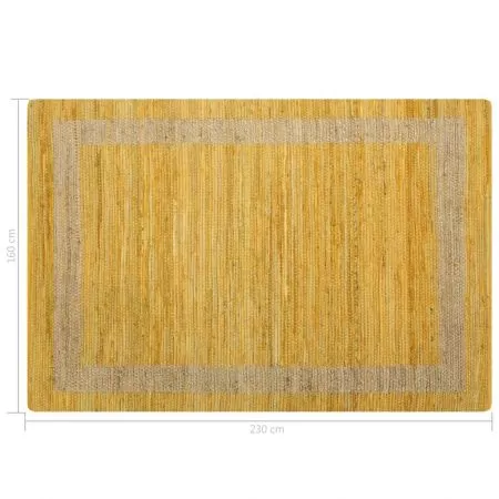 Covor manual, galben, 160 x 230 cm