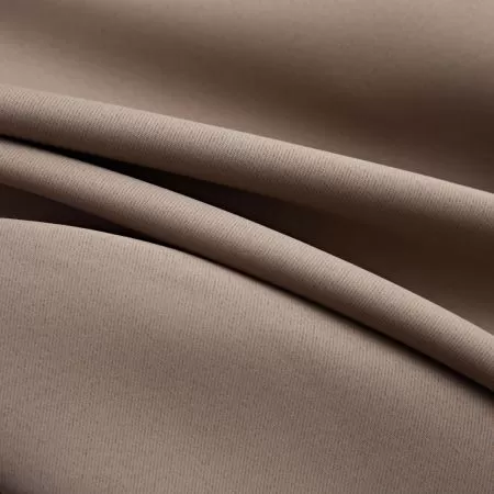 Set 2 bucati draperii opace cu inele metalice, gri taupe, 140 x 245 cm