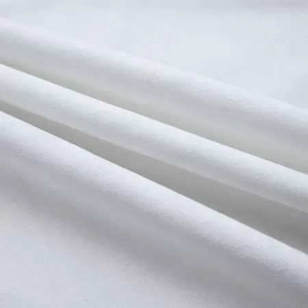 Draperii opace cu inele metalice 2 buc. alb-ivoriu 140x225 cm, alb, 140 x 225 cm