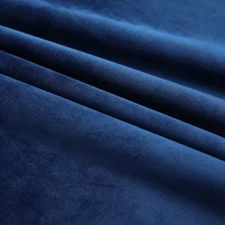 Draperii opace 2 buc. albastru inchis 140x245cm catifea carlige, albastru închis, 140 x 245 cm