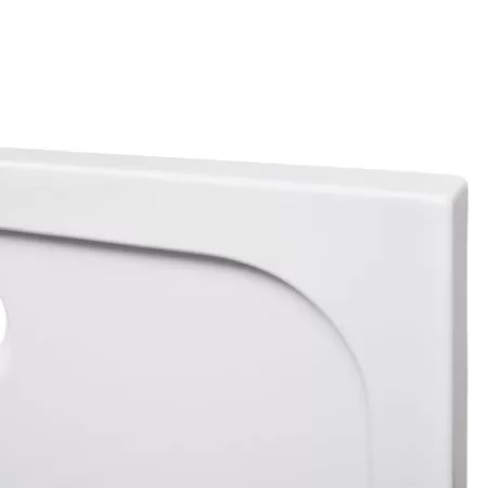Cadita de dus dreptunghiulara din ABS, alb, 80 x 100 x 4 cm