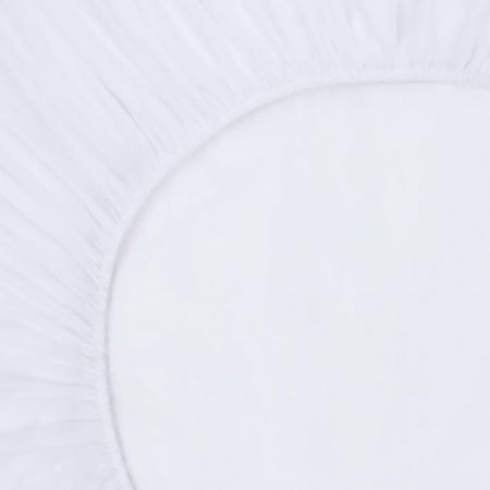 Cearsafuri elastice impermeabile 2 buc. alb 160x200 cm bumbac, alb, 160 x 200 cm