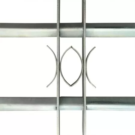 Grilaj de siguranta pentru ferestre cu 2 bare transversale 500-650 mm, argint, 500-650 mm