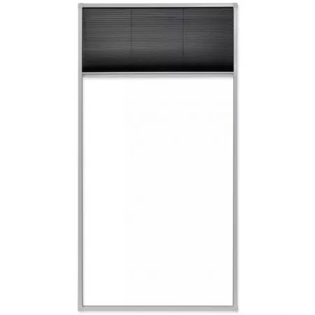 Fereastra cu ecran de insecte plisat, alb, 80 x 160 cm