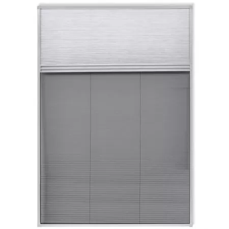 Plasa Fereastra pentru Insecte 160 x 80 cm Aluminiu Protectie solara, alb, 80 x 160 cm