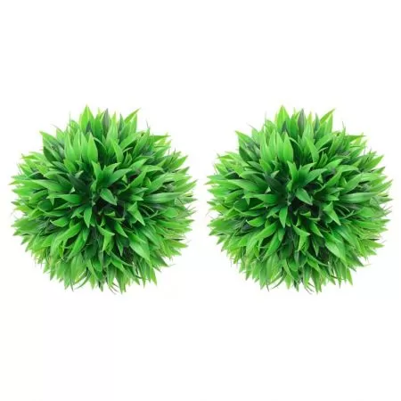 Set 2 bucati bile arbusti cimisir artificial, verde, 30 cm
