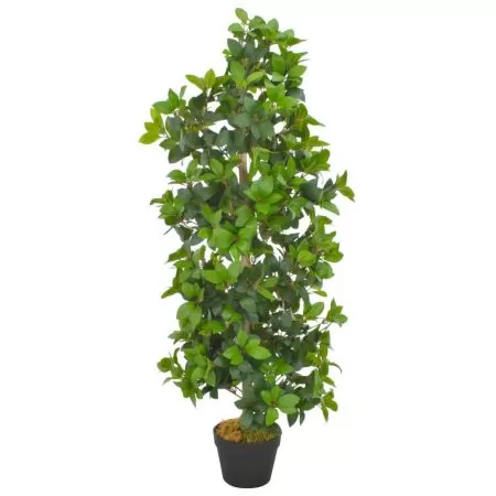  Plantă artificială dafin cu ghiveci, verde, 120 cm