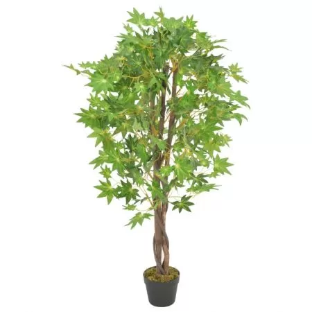  Plantă artificială arțar cu ghiveci, verde, 120 cm