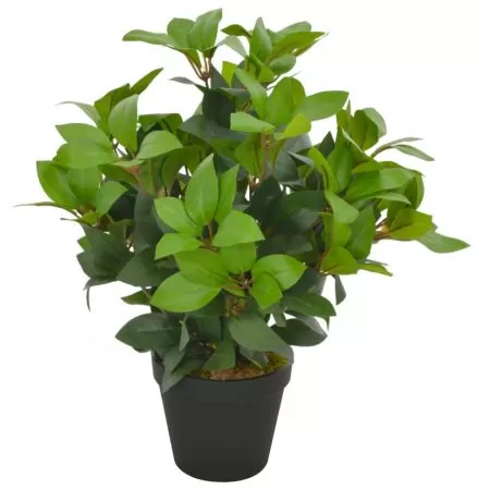  Plantă artificială dafin cu ghiveci, verde, 40 cm
