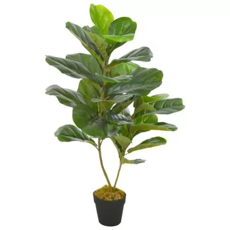  Plantă artificială ficus cu ghiveci, verde, 90 cm