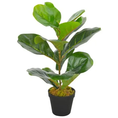  Plantă artificială ficus cu ghiveci, verde, 45 cm