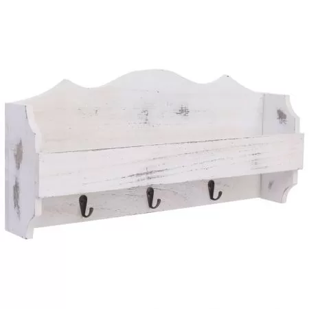  Cuier de perete, alb, 50 x 10 x 23 cm, lemn