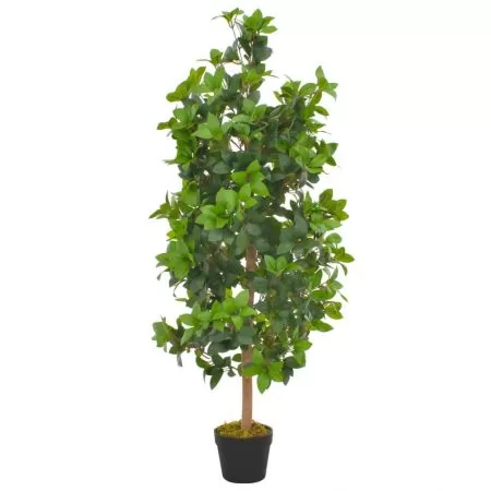  Plantă artificială dafin cu ghiveci, verde, 120 cm