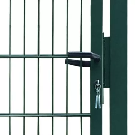 Poarta pentru gard 2D (simpla), verde, 106 x 190 cm