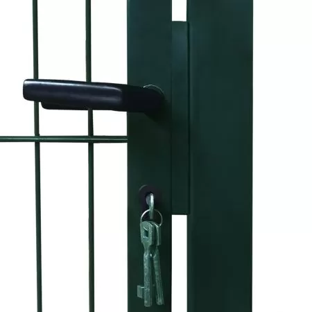 Poarta pentru gard 2D (simpla), verde, 106 x 210 cm