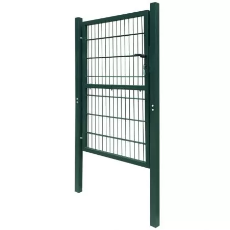 Poarta pentru gard 2D (simpla), verde, 106 x 230 cm