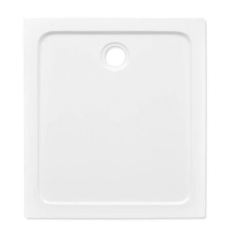 Cadita de dus dreptunghiulara din ABS, alb, 80 x 90 x 4 cm