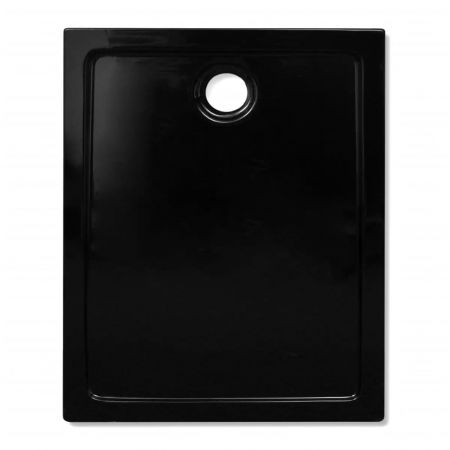 Cadita de dus dreptunghiulara din ABS, negru, 70 x 90 x 4 cm